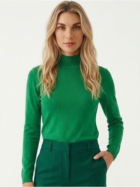METRIC KNITS | NEW Jolly Green Turtleneck Sweater Women’s Size Small